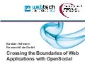 Crossing the Boundaries of Web Applications with OpenSocial