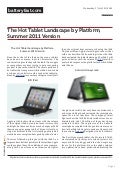 The Hot Tablet Landscape by Platform, Summer 2011 Version