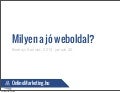 Milyen a jó weboldal? - Budapest Bank Dobbantó