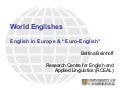 English in Europe and Euro-English