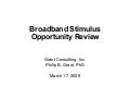 Broadband Stimulus Opportunities