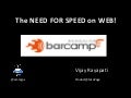 Performance Tuning Web Apps - The Need For Speed