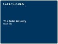 Silicon Valley Bank Solar Industry Report