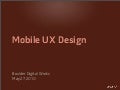 Mobile UX Design
