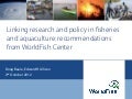 Linking research and policy in fisheries and aquaculture: recommendations from WorldFish