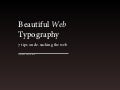 Beautiful Web Typography: 7 tips on de-sucking the web
