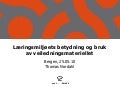 Bedre læringsmiljø Læringsmiljøets betydning Thomas Nordahl