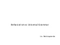 Behaviorism vs universal grammar