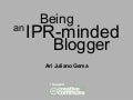 Being an IPR-minded Blogger