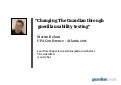 Changing The Guardian through “Guerilla usability testing”