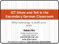 Belinda Flint ICT Show and Tell in the Secondary German Classroom online copy