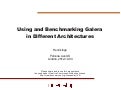 Using and Benchmarking Galera in different architectures (PLUK 2012)
