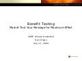 Benefit Testing CASE2004