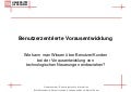 Benutzerzentrierte Vorausentwicklung