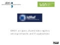 IdRef as a shared service
