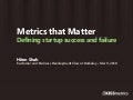 Metrics for Startup Success and Failure