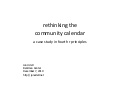 rethinking the community calendar: a case study in fourth r principles