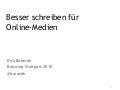 Besser schreiben fürs Web
