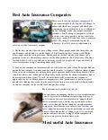 Best auto insurance companies