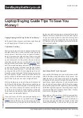 Bestlaptopbattery.co.uk Laptop Buying Guide Tips To Save You Money !