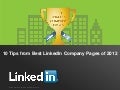 Top 10 Tips from Best LinkedIn Company Pages of 2012