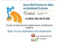 Library Best Practices for eBook and eAudiobook Circulation