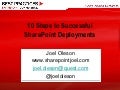 Best Practices Europe 10 Steps To Successful Deployments