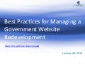Best Practices For Managing A Government Website Redevelopment