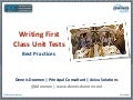 Best practices for writing first class unit tests