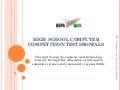 BDPA High School Computer Competition (HSCC) Testimonials