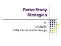 Better Study Strategies