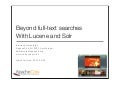 Beyond full-text searches with Lucene and Solr