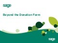 Beyond the Donation Form