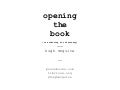 Opening the Book