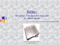 Bible Compilation, Transmission and Alteration