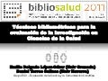 Técnicas bibliométricas para la evaluación de la investigación en Ciencias de la Salud 