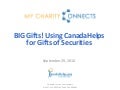 Big Gifts! Using CanadaHelps for Gifts of Securities