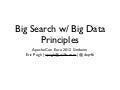 ApacheCon Europe 2012 -Big Search 4 Big Data