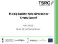 Big society seminar   prof. pete alcock