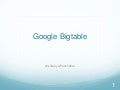 google Bigtable