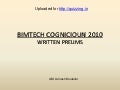 Bimtech Prelims Quizzing In
