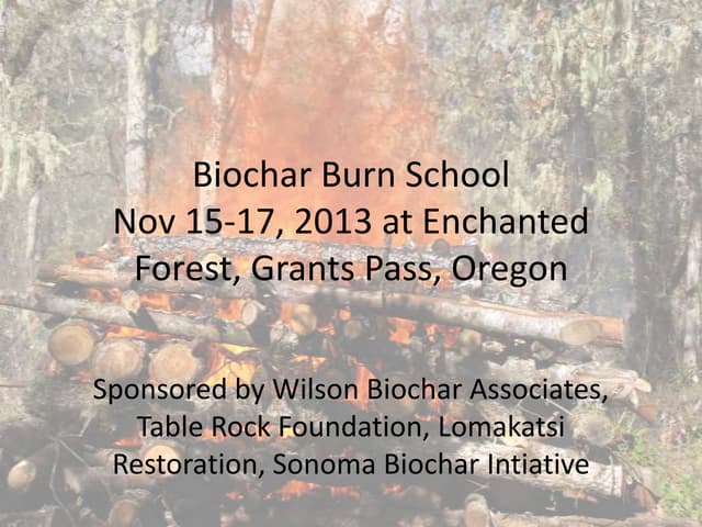 Biochar burn school results
