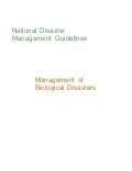 Management of Biological Disasters: NDMA GUIDLINES