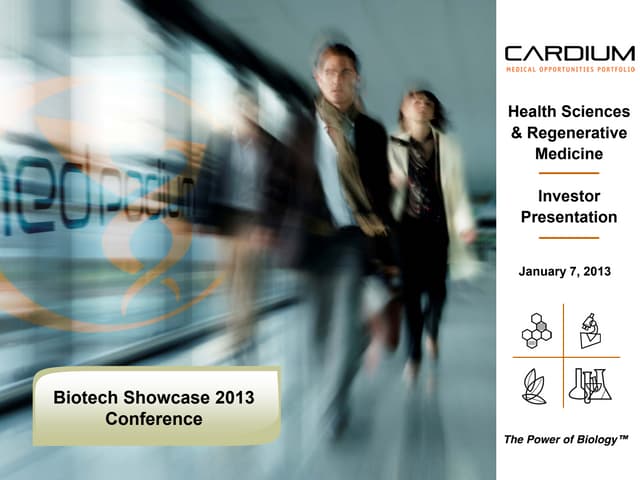 Cardium Therapeutics Biotech Showcase January 2013 Investor Presentation