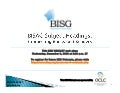 BISG WEBCAST -- BISAC Subject Headings