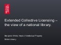 Extended Collective Licensing  - the view of a national library