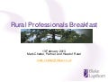 Blake Lapthorn Rural Professionals breakfast - Oxford - 13 February 2013