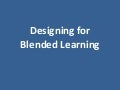 Blended Course Design