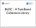 BLOC : A Trait-Based Collections Library