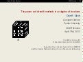 The power and Arnoldi methods in an algebra of circulants